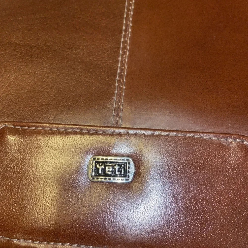 Yeti Real Leather New York Office Bag 9000 Cognac Briefcase Msrp 199.00